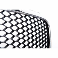 Kühlergrill Waben Grill Schwarz Chrom passt für Au
