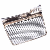 Kühlergrill Waben Grill Schwarz Chrom passt für Au