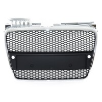 Kühlergrill Wabengrill Chrom Schwarz glanz für Aud