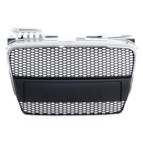 Kühlergrill Wabengrill Chrom Schwarz glanz für Audi A4 B7 (8E) ohne PDC ab 04-08