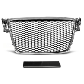 Kühlergrill Waben Grill Schwarz Chrom ohne PDC für Audi A4 B8 (8K) ab 07-11