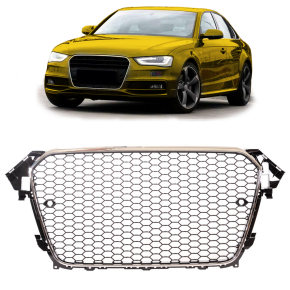 Kühlergrill Waben Grill Schwarz Chrom mit PDC...