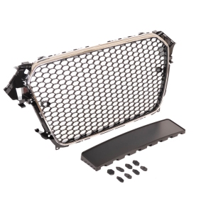 Kühlergrill Waben Grill Schwarz Chrom mit PDC für Audi A4 B8 (8K) ab 11-15