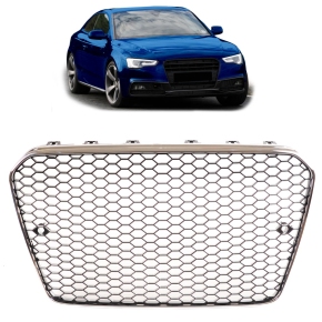 Kühlergrill Wabengrill Chrom Schwarz glanz für Audi A5 (8T) mit PDC ab 11-16