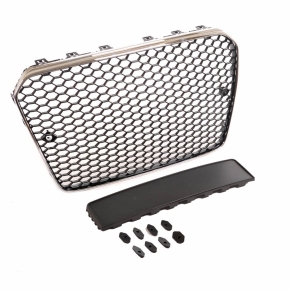 Kühlergrill Wabengrill Chrom Schwarz glanz für Audi A5 (8T) mit PDC ab 11-16