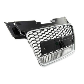 Kühlergrill Waben Grill Schwarz Chrom für Audi TT 8J ab 06-14 RS-Optik