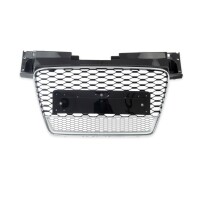Kühlergrill Waben Grill Schwarz Chrom für Audi TT 