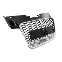 Kühlergrill Waben Grill Schwarz Chrom für Audi TT 