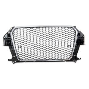 Kühlergrill Waben Grill Schwarz Chrom für Audi Q3 (8U) Vorfacelift ab 2011-2014 