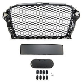Kühlergrill Wabengrill Schwarz glanz für Audi A3 (8V) Vorfacelift ab 2012-2016
