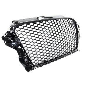Kühlergrill Wabengrill Schwarz glanz für Audi A3 (8V) Vorfacelift ab 2012-2016