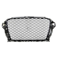 Kühlergrill Wabengrill Schwarz glanz für Audi A3 (