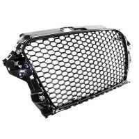 Kühlergrill Wabengrill Schwarz glanz für Audi A3 (