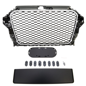 Kühlergrill Wabengrill Chrom Schwarz glanz für Audi A3 (8V) Vorfacelift ab 12-16