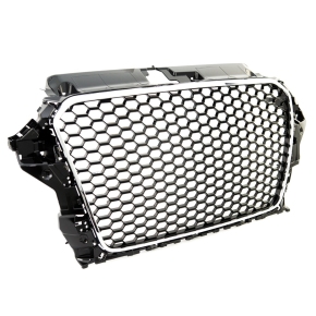 Kühlergrill Wabengrill Chrom Schwarz glanz für Audi A3 (8V) Vorfacelift ab 12-16