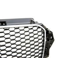 Kühlergrill Wabengrill Chrom Schwarz glanz für Aud