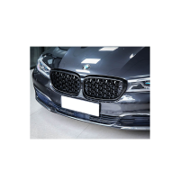Sport Diamant Kühlergrill Schwarz glanz für BMW 7e