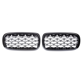Sport Diamant Kühlergrill Schwarz Chrom für BMW X5 (F15) X6 (F16) ab 2013-2019