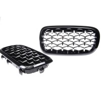 Sport Diamant Kühlergrill Schwarz Chrom für BMW X5
