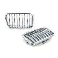 Kühlergrill Grill SET Chrom Einzelsteg für BMW 3er