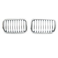 Kühlergrill Grill SET Chrom Einzelsteg für BMW 3er