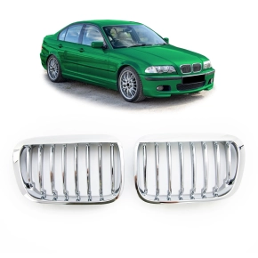  Kühlergrill Grill SET Chrom Einzelsteg für BMW...
