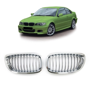  Kühlergrill Grill SET Chrom Einzelsteg für BMW...