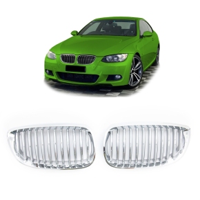 Kühlergrill Grill SET Chrom Einzelsteg für BMW 3er E92 E93 Vorfacelift ab 06-10
