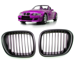 Kühlergrill Grill SET Schwarz glanz Einzelsteg für BMW Z3 (E36) ab 95-02