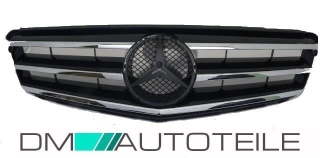 Kühlergrill für Mercedes W204 ohne Emblem in Chrom Schwarz 07-11