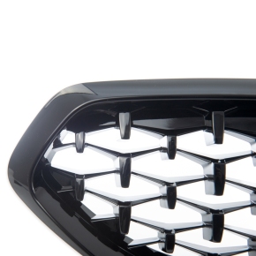 Kühlergrill Diamantgrill SET Schwarz glanz für BMW Z4 (E89) Roadster ab 2018