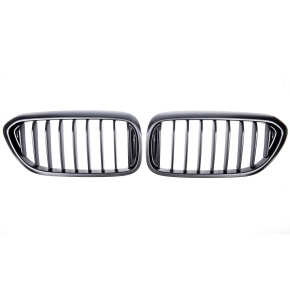 Sport Einzelsteg Kühlergrill Schwarz matt für BMW 5er (G30) Vorfacelift ab 17-20