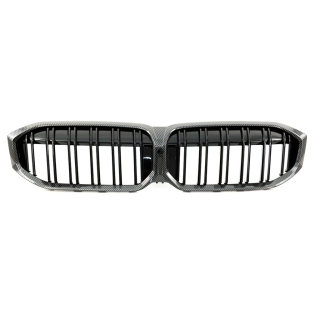 Sport Doppelsteg Kühlergrill Schwarz Carbon für BMW 5er (G30) Facelift ab 20-24