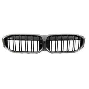 Sport Doppelsteg Kühlergrill Schwarz Carbon für...
