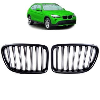 Sport Einzelsteg Kühlergrill Schwarz matt für BMW X1 (E84) ab 2009-2015