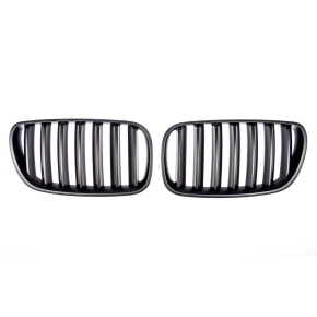 Kühlergrill Grill SET Schwarz matt Einzelsteg für BMW X3 (E83) Facelift ab 06-10