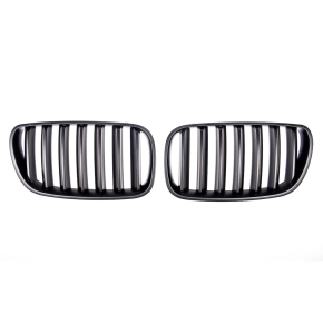 Kühlergrill Grill SET Schwarz matt Einzelsteg...