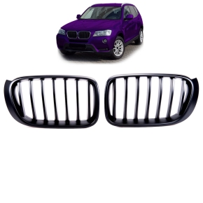 Kühlergrill Grill SET Schwarz matt für BMW X3 (F25) X4 (F26) Facelift ab 14-18