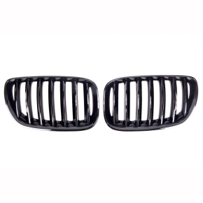 Kühlergrill Grill SET Schwarz glanz Einzelsteg für BMW X5 E53 Facelift ab 03-07