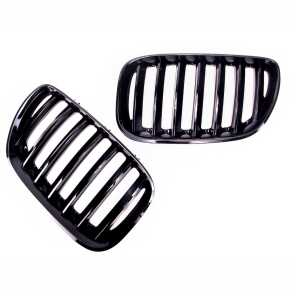 Kühlergrill Grill SET Schwarz glanz Einzelsteg für BMW X5 E53 Facelift ab 03-07