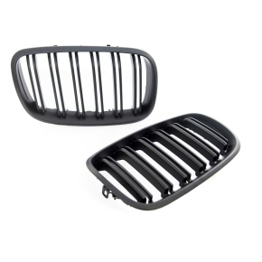 Sport Doppelsteg Kühlergrill Schwarz matt für BMW X5 (E70) X6 (E71) ab 2006-2014