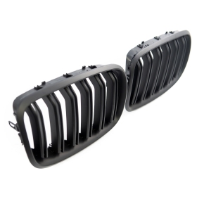 Sport Doppelsteg Kühlergrill Schwarz matt für BMW X5 (E70) X6 (E71) ab 2006-2014