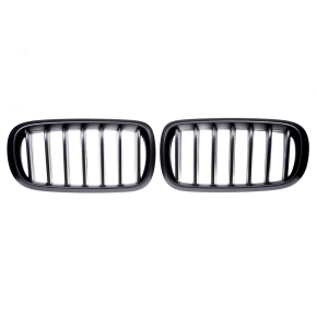 Sport Einzelsteg Kühlergrill Schwarz matt für BMW X5 (F15) X6 (F16) ab 2013-2019