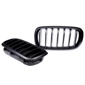 Sport Einzelsteg Kühlergrill Schwarz matt für BMW X5 (F15) X6 (F16) ab 2013-2019