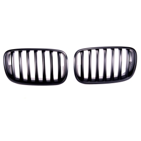 Sport Einzelsteg breit Kühlergrill Schwarz matt für BMW X5 F15 X6 F16 ab 13-19