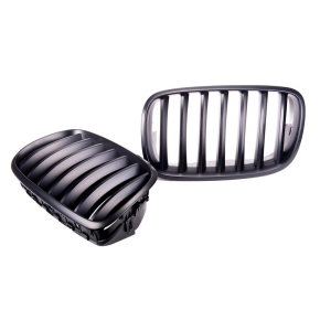 Sport Einzelsteg breit Kühlergrill Schwarz matt für BMW X5 F15 X6 F16 ab 13-19