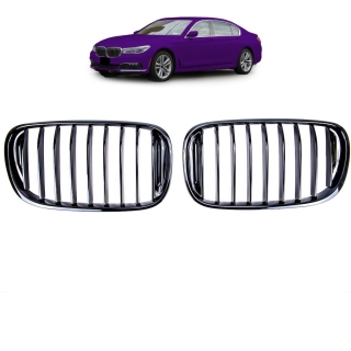 Sport Einzelsteg Kühlergrill Schwarz glanz für BMW 7er (G11 G12) ab 2015-2019