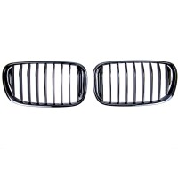 Sport Einzelsteg Kühlergrill Schwarz glanz für BMW