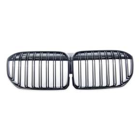  Doppelsteg Kühlergrill SET Schwarz glanz für BMW 7er G11 G12 Facelift ab 19-22