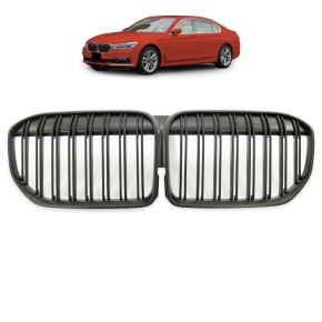  Doppelsteg Kühlergrill SET Schwarz matt für BMW 7er G11 G12 Facelift ab 19-22